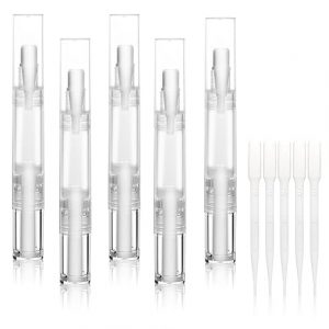 5 pack 5ml Transparent Twist Pen for Cuticle Oil Applicator